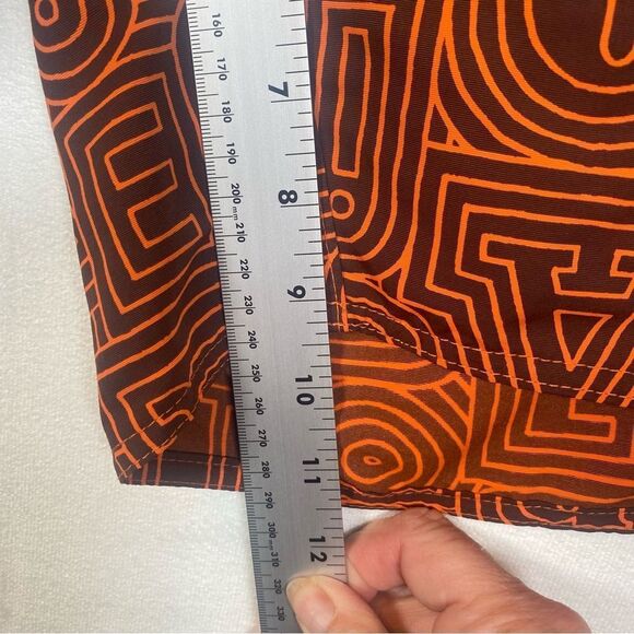 Patagonia Wavefarer Orange and Brown Letter Design Board Shorts Size 34 - Picture 12 of 12